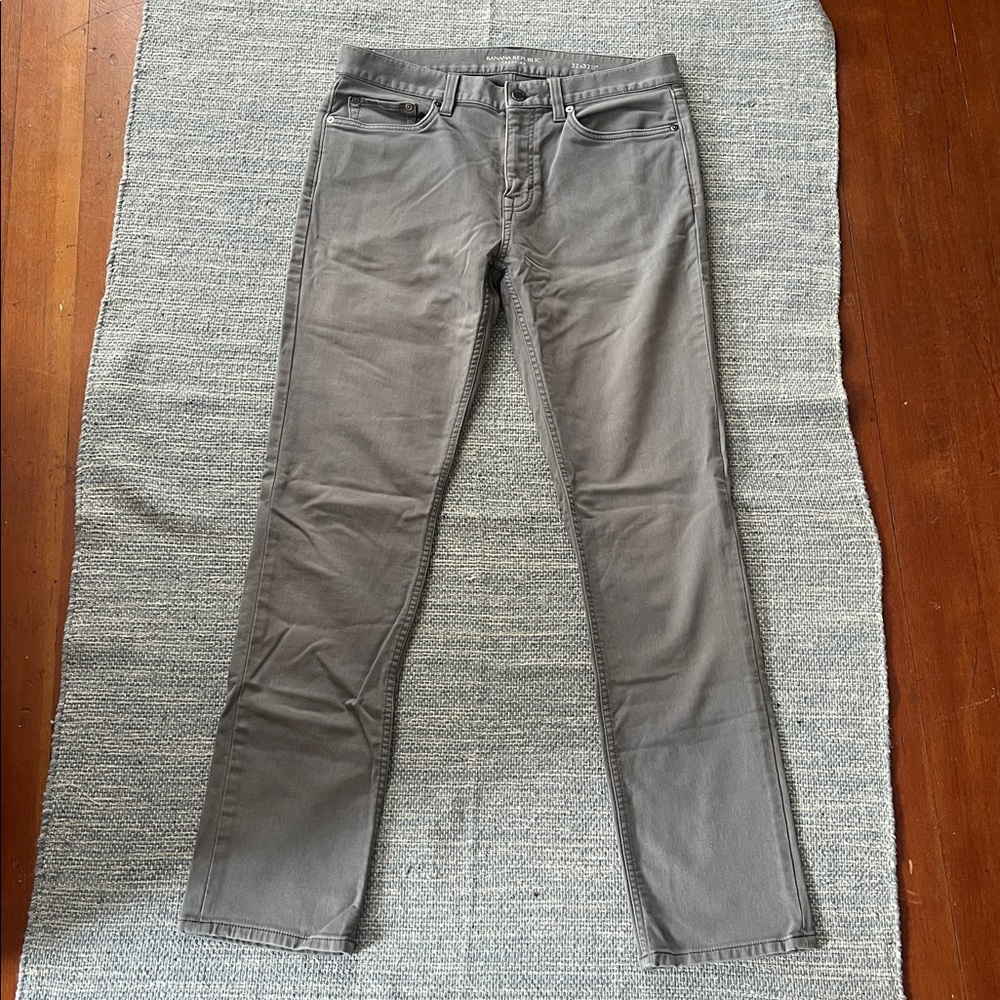 Banana Republic Traveler Pant Slim Fit Men’s Gray Jean 32 x 32
